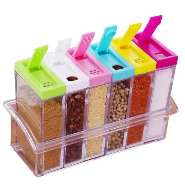 Spice Jars Dispenser & Rack